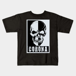 Corona Virus Skull. Kids T-Shirt